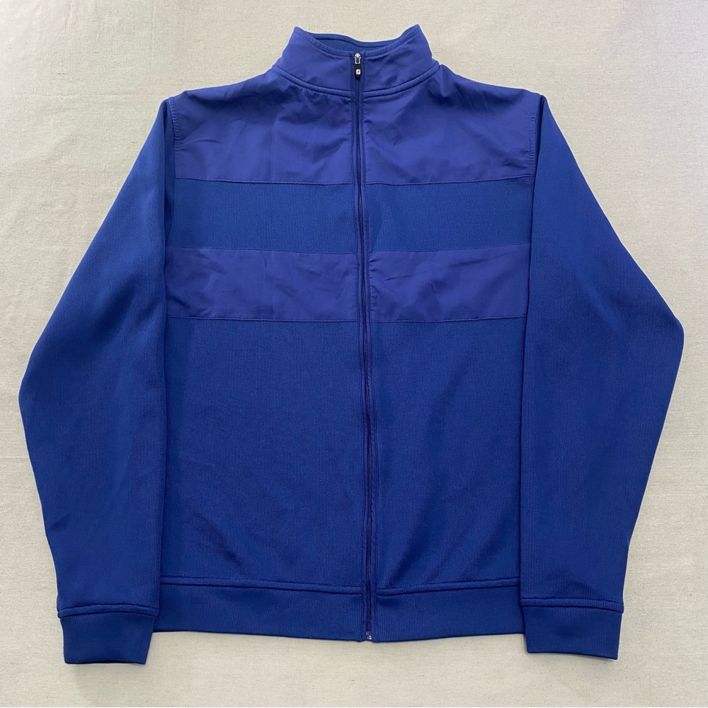 FootJoy FJ Full Zip Jacket Blue Long Sleeve Performance Golf Mens M